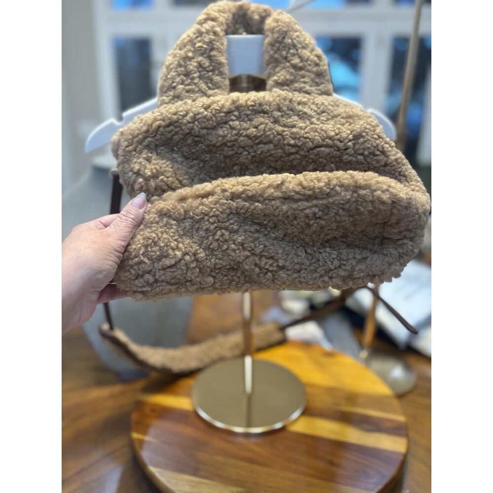 Laundry by Shelli Segal Y2K Los Angeles Small Brown Faux Fur Sherpa Crossbody - Picture 11 of 16